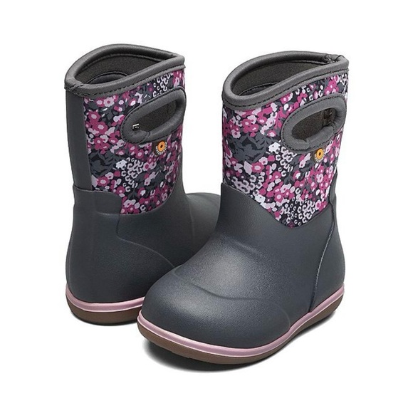 Bogs Other - Bogs Kids Black Pink Floral Rain Snow Mud Play Boots Toddler 5T Waterproof  NEW